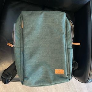 Nordace Siena backpack in dark green.  Great travel backpack!
